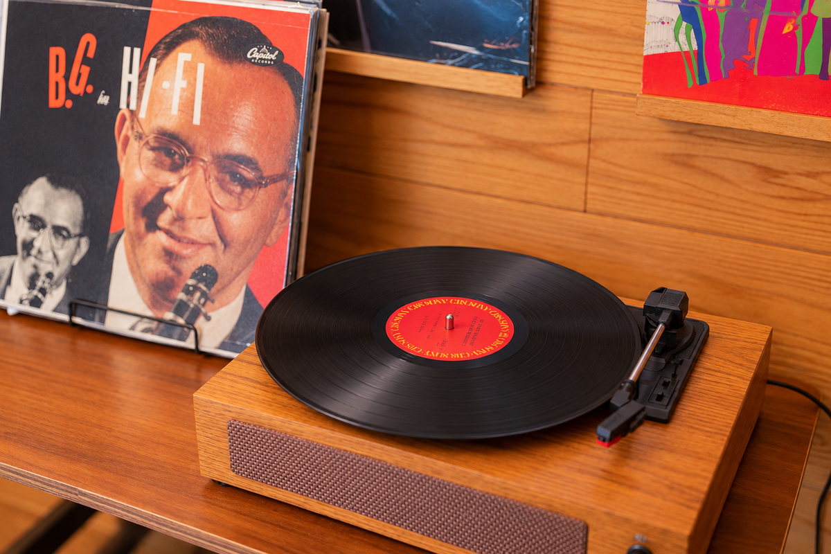 The needle down on a record