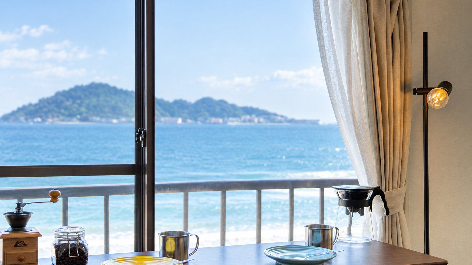 Islands of the Seto Inland Sea seen from the window